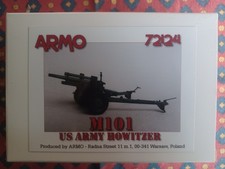 ARMO 72124 - US. Howitzer, 105mm M1A1  - 1/72 resin kit