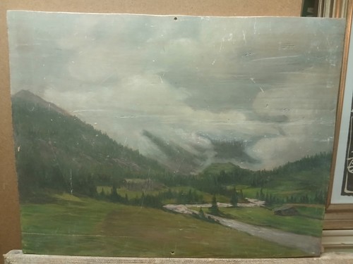 Quadro sentiero montagna con - sentiero,