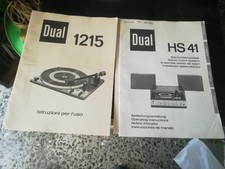 Giradischi/Turntable Dual 1215 Manuale D'uso (vintage)