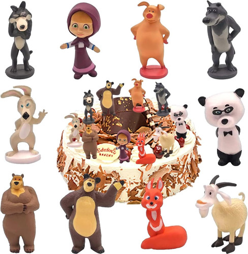 Masha orso cake topper - cake, topper,