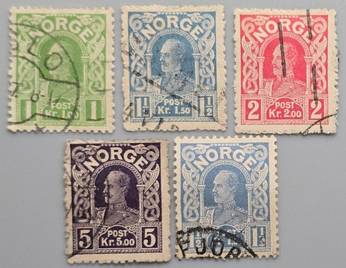 Lotto francobolli norvegia - norvegia, 5x
