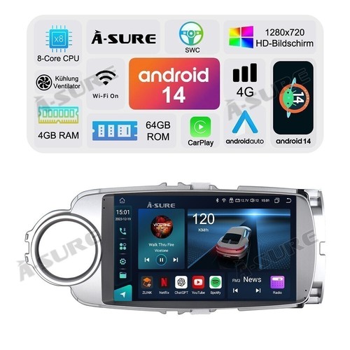 Autoradio android 4 64g - autoradio, 9"