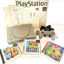 Sony PlayStation 1 PS1 SCPH-7000 Boxato + Crash Bandicoot 2 3 Racing Set Testato