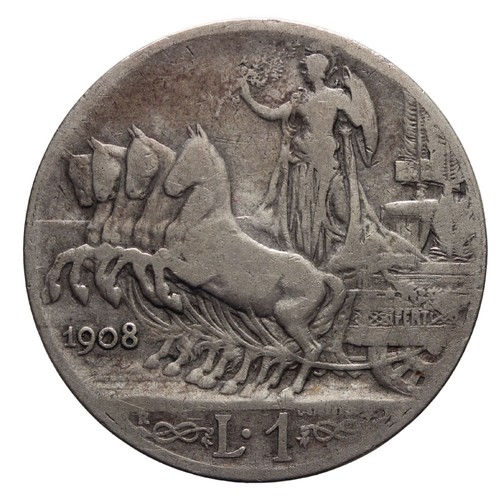 Regno italia 1 lira - d'italia,
