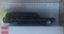 BUSCH (traccia H0) 42907 auto Cadillac 66 carro funebre + scatola originale - mai usata