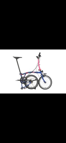 Brompton folding bike blue - bike,