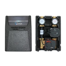 Gruppo pompa circuito riscaldamento Esbe Ara 3 vie miscelatore pompa efficienza energetica Grundfos