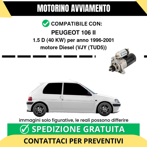 Motorino avviamento peugeot - motorino,