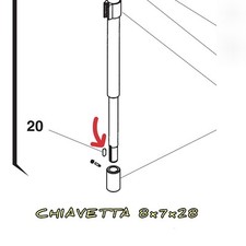 Chiavetta Linguetta Rav Ravaglioli Kpn ponte sollevatore auto 