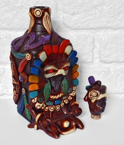 Teotihuacan bottle handmade - teotihuacan,