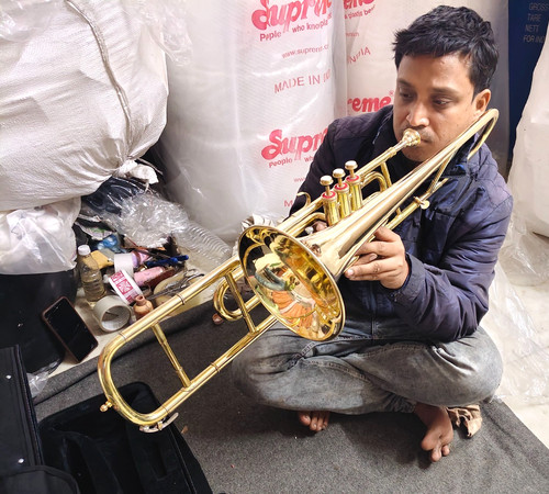 Trombone 3valvole metallo - trombone,