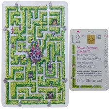 SCHEDA TELEFONICA GERMANIA CARTA TEDESCA DEUTSCHE TELEKOM LABIRINTO RARA ANNI 90