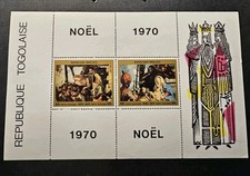 Timbro Togo Pittori Quadri Van Gogh Rivera Natale N°42 Nuovo ** MNH 1970