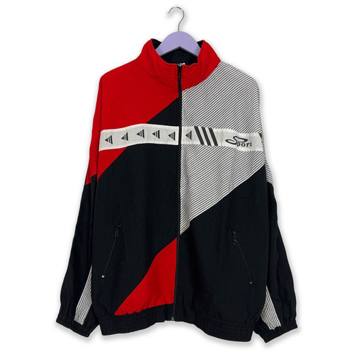 Giacca vento vintage nera - a,