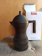 Caffettiera Espresso Moka Caffé 3 Tazze Alessi Pulcina Nero