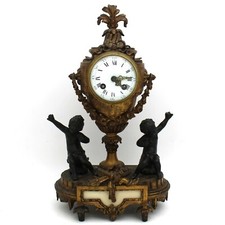 ANTICO OROLOGIO DA CAMINO OROLOGIO DA TAVOLO CLOCK - Napoleone III - BRONZO - 1900 ca.
