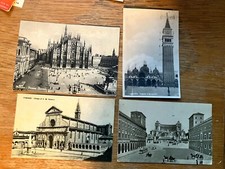4 cartoline Roma-Firenze-Venezia del 1925 viaggiate, Milano anni 50 non viaggiat