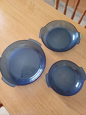 Set di vassoi in vetro blu