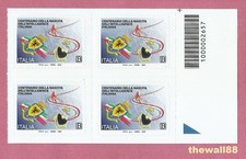 ITALIA 2025 Centenario Intelligence Italia  QUARTINA con CODICE A BARRE Alta Dx