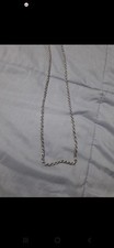 Necklace 14k gold plated new White Gold Oro Bianco 14kgp Rope Chain 