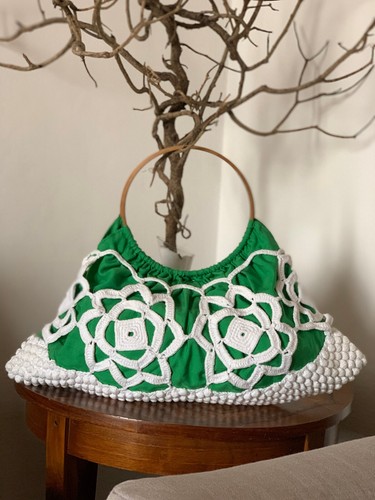Borsa estiva verde mano - verde, a