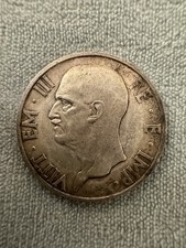 VITTORIO EMANUELE III 5 LIRE 1937 ANNO XV IMPERO RARA SPL ARGENTO REGNO ITALIA