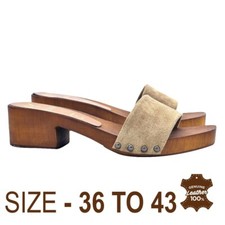 Zoccoli bassi in camoscio