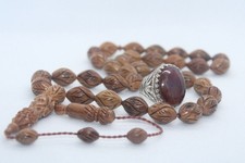 Anello da uomo yemenita in argento sterling 925 con pietra di agata rossa,...