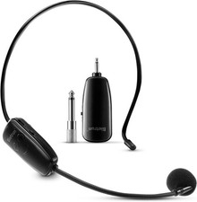 Bietrun WXM01 Cuffia con microfono wireless, sistema wireless UHF