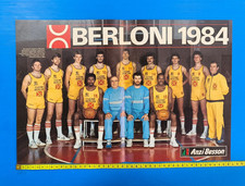 RARO POSTER BERLONI CUCINE TORINO 1984-1985 BASKET BONAMICO-BINELLI