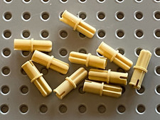 10 x LEGO Tan Technic Axle Pin