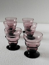 servizio di sei bicchieri antico art decò
