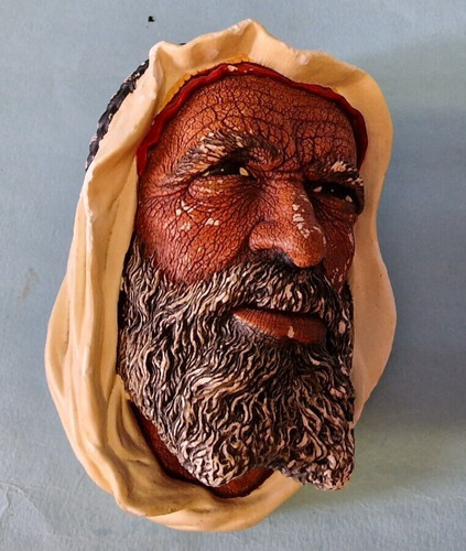 Scultura testa gesso - testa,