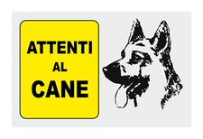 TARGA CARTELLO ATTENTI AL CANE