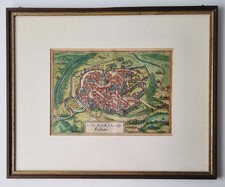 Incisione su rame colorata di