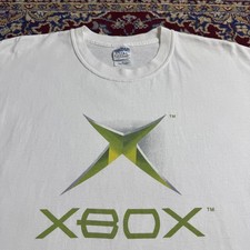T-shirt videogioco promozionale Xbox Big logo Y2k vintage anni 2000 rara Microsoft 