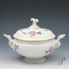 Terrina Meissen in decoro rosa