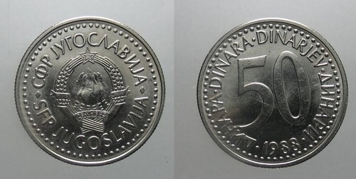 Moneta jugoslavia dinari - jugoslavia,