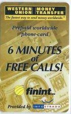 420/2000 SCHEDA TELEFONICA INFOSTRADA 6 MINUTES OF FREE CALLS 31/12/2003