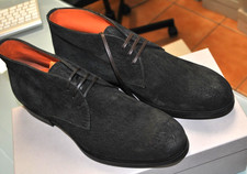 SANTONI STRINGATE RENNA VERDE  TG 42 850,00 CART. SAN-25A36