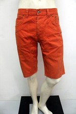 Bermuda Uomo Jeckerson Taglia 36 / 50 Arancioni 100% Cotone Made Italy Originali