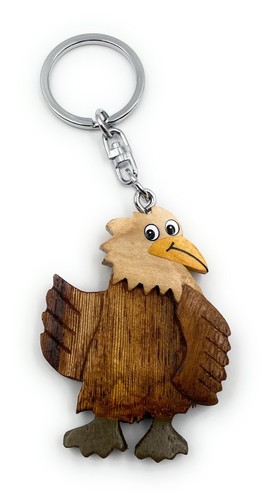 Fatto mano legno portachiavi - mano,