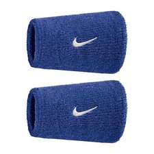 Coppia di Polsini Alti Tennis Padel Nike Swoosh Doublewide Tergisudore G Royal