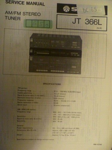 Sanyo 366l - jt-366l, (uk)