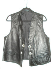 Gilet uomo vintage pelle - , nero