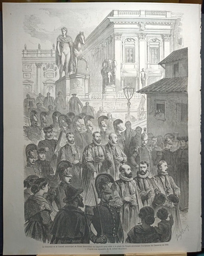 Stampa antica roma campidoglio - roma,