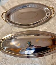 Vassoi da portata acciaio inox marca Chantall Acciaio 18/10 + ORO 24K