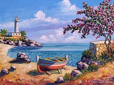 Quadri dipinti di paesaggi e