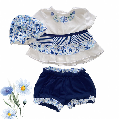Set tre pezzi floreale - floreale, neonato