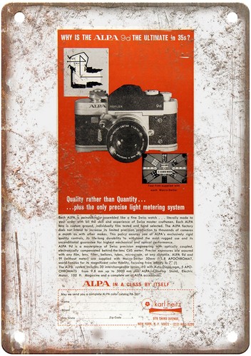 Insegna metallo alpa 1966 - insegna,